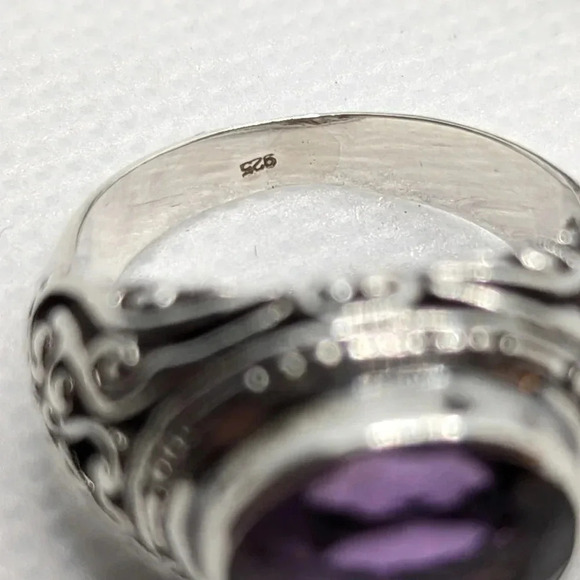 925 Bali  Amethyst ring - Picture 3 of 4